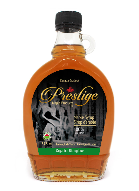 Sirop d'érable biologique 375 ml - Prestige maple products